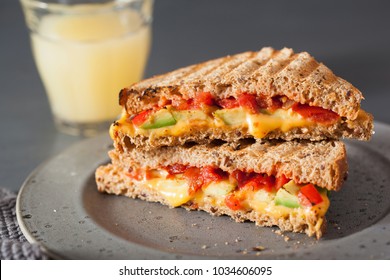 Grilled Cheese Sandwich With Avocado And Tomato