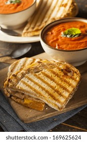 Grilled Cheese Sandwich With Creamy Tomato Basil Soup