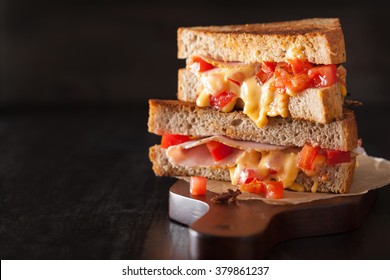 Grilled Cheese Sandwich With Ham And Tomato