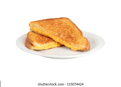 Grilled Cheese Sandwich On A Plate