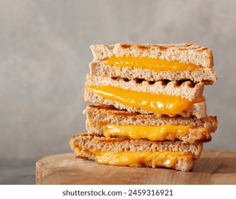 grilled cheese sandwich on wooden board - Powered by Shutterstock