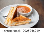 Grilled Cheese Sandwich and Tomato Soup