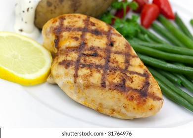 Grilled Chicken Breast With Green Beans
