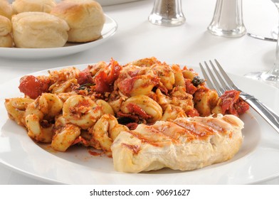 A Grilled Chicken Breast With Tortellini