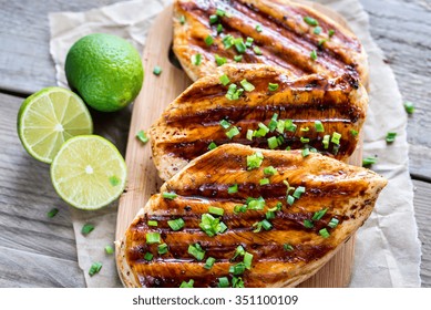 Grilled Chicken Breasts In Lime Sauce