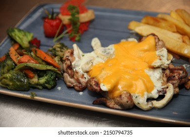 Grilled Chicken Cutlet Plate And Vegetables