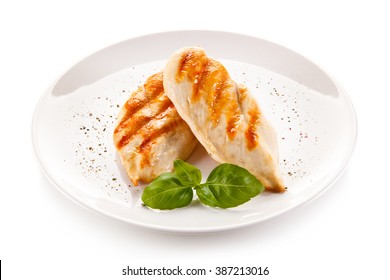 Grilled chicken fillet and vegetables