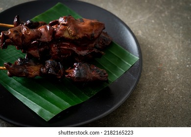 grilled chicken liver skewer - Asian street food style