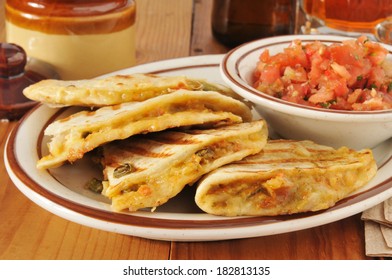 Grilled Chicken Quesadilla With Fresh Salsa