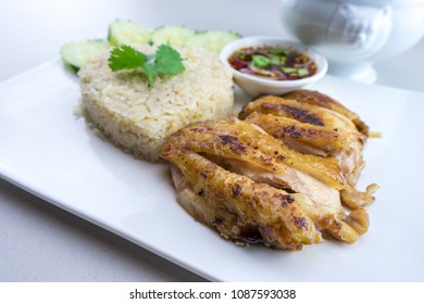 Grilled chicken with rice Thai style