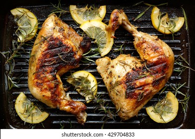 Grilled Chicken With Rosemary And Lemon