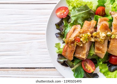 grilled chicken with salad vegetable - healthy food style - Shutterstock ID 1190101495