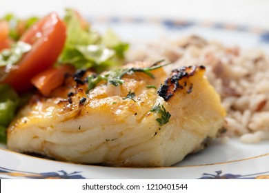 Grilled Cod Fish With Rice