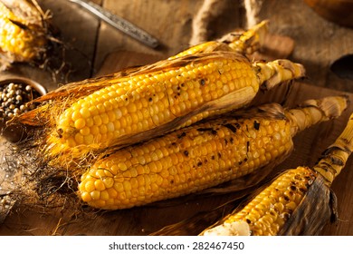 Grilled Corn On The Cob With Salt And Butter