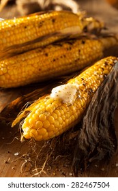 Grilled Corn On The Cob With Salt And Butter