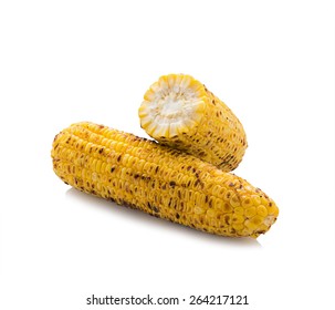 Grilled Corn On White Background