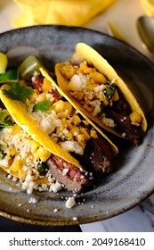 Grilled Elote Street Corn Tacos With Cotija Cheese