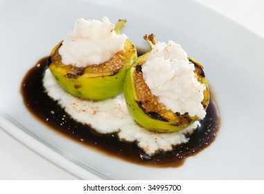 Grilled Figs With Ricotta Cheese, And Balsamic Syrup