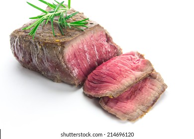 Grilled Fillet Steak On White Background