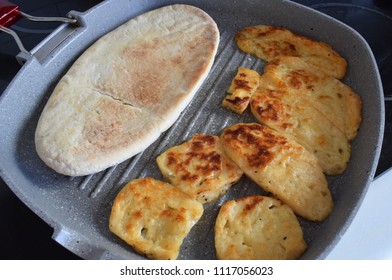 Grilled Halloumi Cheese And Pita Bread