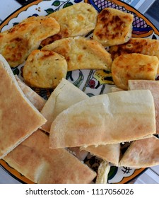 Grilled Halloumi Cheese And Pita Bread