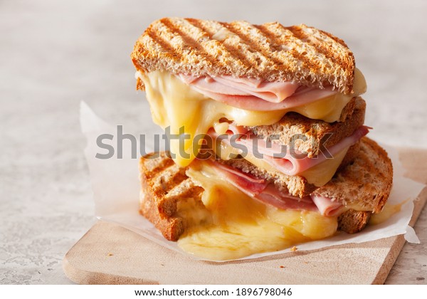grilled ham and cheese
sandwich