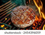 Grilled hamburger meat bbq food