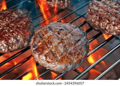 Grilled hamburger meat bbq food - Powered by Shutterstock