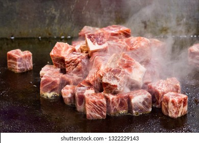 Grilled Kobe Beef Cube, Kobe Beef Teppanyaki Steak