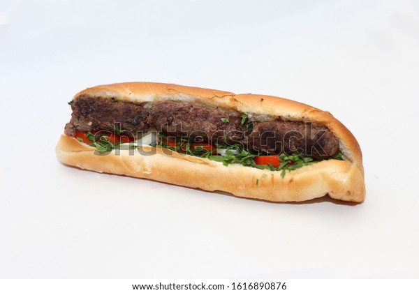 Grilled Kofta Sandwich Parsley Stock Photo (Edit Now) 1616890876