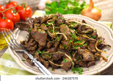 Grilled Liver With Onions  