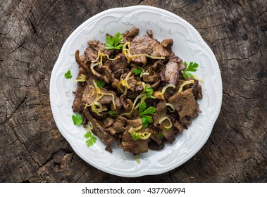 Grilled Liver With Onions