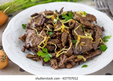 Grilled Liver With Onions