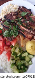 Grilled meat in Larnaca Cyprus, Jan 2020 - Shutterstock ID 1609011502