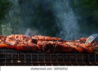 Grilled Meat Skewers, Barbecue