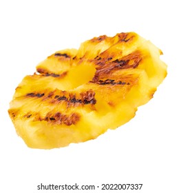 Grilled Pineapple Isolated On White Background