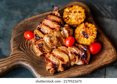 Grilled Pork Chop And Corn