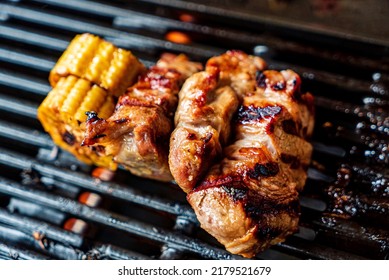 Grilled Pork Chop And Corn