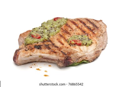 Grilled Pork Chop With Kiwifruit Sauce