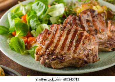 28,741 Pork Chop Potato Vegetable Images, Stock Photos & Vectors ...