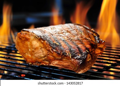 Grilled Pork On The Grill.