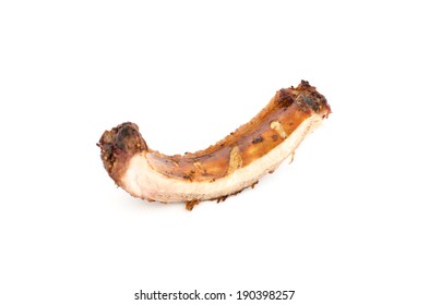 Grilled Pork Ribs Isolated On White Background