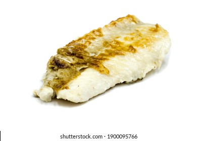 Grilled Redfish Fillet Isolated On A White Background