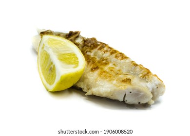 Grilled Redfish Fillet Isolated On A White Background