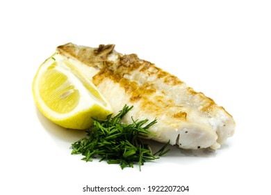 Grilled Redfish Fillet Isolated On A White Background