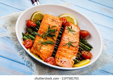 Grilled Salmon And Asparagus