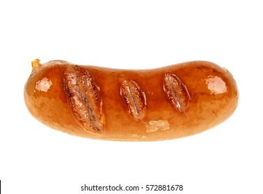 Grilled Sausage Isolated On White Background