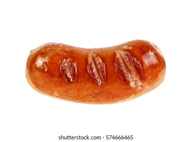 Grilled Sausage Isolated On White Background