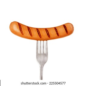 Grilled Sausage On A Fork