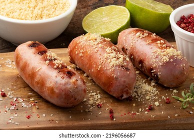 Grilled Sausage With Toasted Manioc Flour